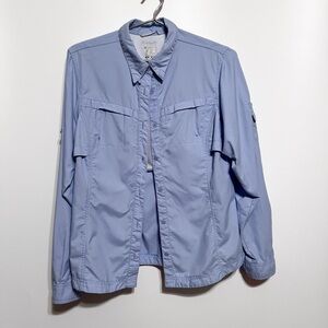 Columbia Outdoor Titanium Omni Dry Light Blue Button-Up Shirt